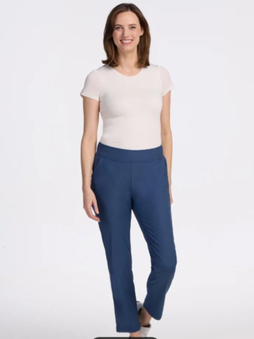 NEW Woolx Nicole Petite Ankle Pant - Blue